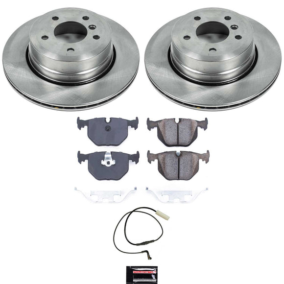 PowerStop OE Stock Replacement Low-Dust Ceramic Brake Pad and Rotor Kit