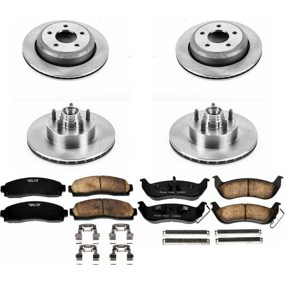 PowerStop OE Stock Replacement Low-Dust Ceramic Brake Pad and Rotor Kit