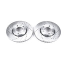 PowerStop Evolution Drilled Slotted Rotors Pair Front For Audi A6