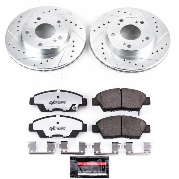 PowerStop Z26 Street Performance Ceramic Brake Pad and Drilled & Slotted Rotor K