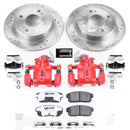 PowerStop Z26 Street Performance Ceramic Brake Pad, Drilled Slotted Rotor, and C