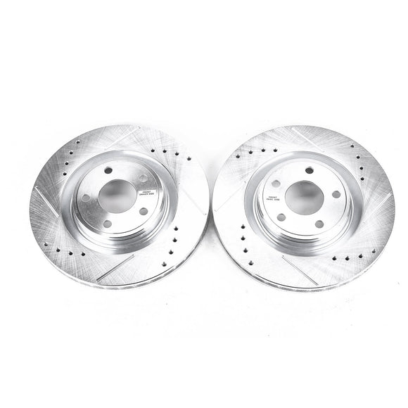 PowerStop Evolution Drilled Slotted Rotors Pair Front For Chevrolet Cobalt