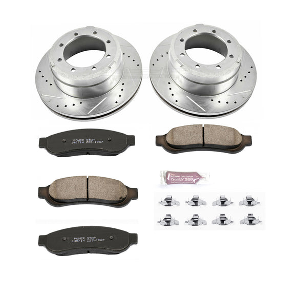 PowerStop Z23 Daily Driver Carbon-Fiber Ceramic Brake Pad and Drilled & Slotted