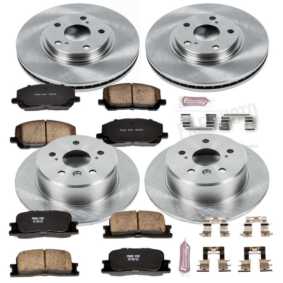 PowerStop OE Stock Replacement Low-Dust Ceramic Brake Pad and Rotor Kit