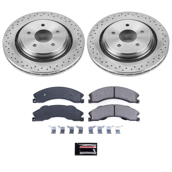 PowerStop OE Stock Replacement Low-Dust Ceramic Brake Pad and Rotor Kit