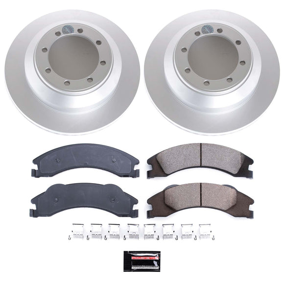 PowerStop Genuine Geomet Coated Rotor and Low-Dust Ceramic Brake Pad Kit