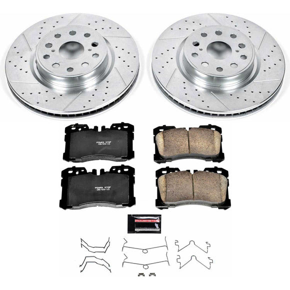PowerStop Z23 Daily Driver Carbon-Fiber Ceramic Brake Pad and Drilled & Slotted