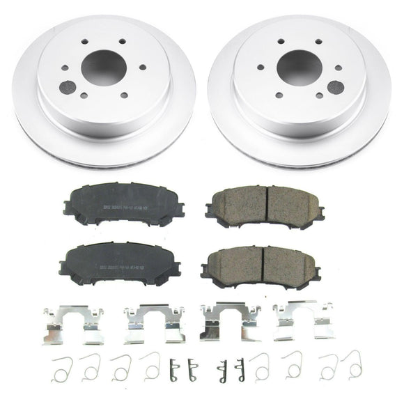 PowerStop Genuine Geomet Coated Rotor and Low-Dust Ceramic Brake Pad Kit