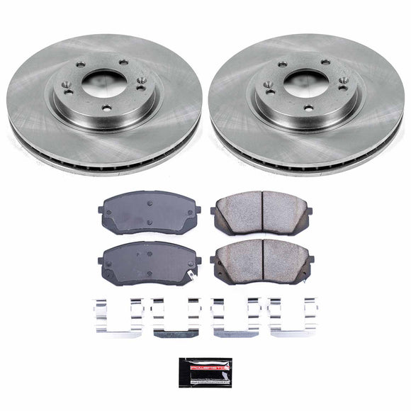 PowerStop OE Stock Replacement Low-Dust Ceramic Brake Pad and Rotor Kit