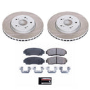 PowerStop Semi-Coated Rotor and Low-Dust Ceramic Brake Pad Kit