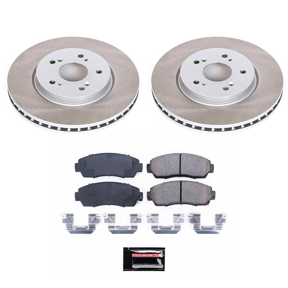 PowerStop Semi-Coated Rotor and Low-Dust Ceramic Brake Pad Kit