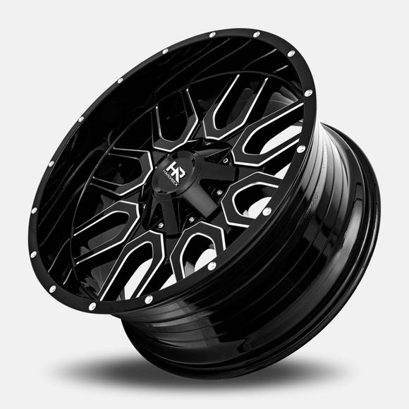 22x10 Hardrock Commander Gloss Black 8x165.1 ET-25 wheel/rim