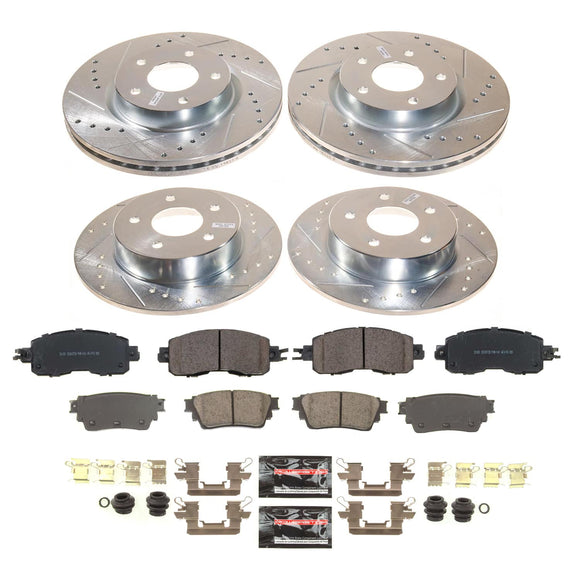 PowerStop Z23 Daily Driver Carbon-Fiber Ceramic Brake Pad and Drilled & Slotted