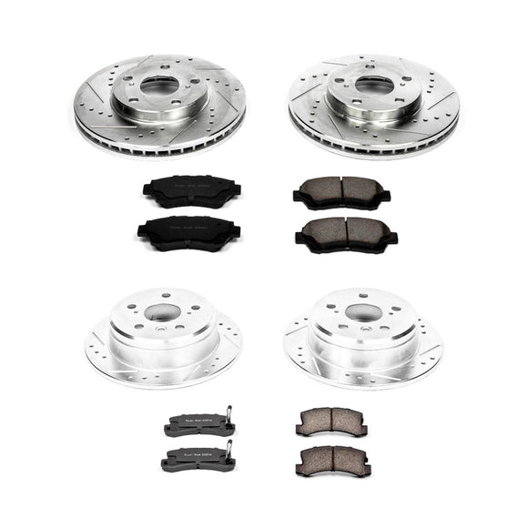 PowerStop Z23 Daily Driver Carbon-Fiber Ceramic Brake Pad and Drilled & Slotted