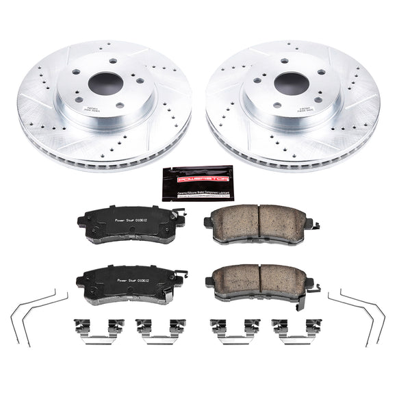 PowerStop Z23 Daily Driver Carbon-Fiber Ceramic Brake Pad and Drilled & Slotted