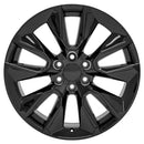 22" Replica Wheel CV32 Fits Chevrolet Silverado 1500 22x9 Black Wheel