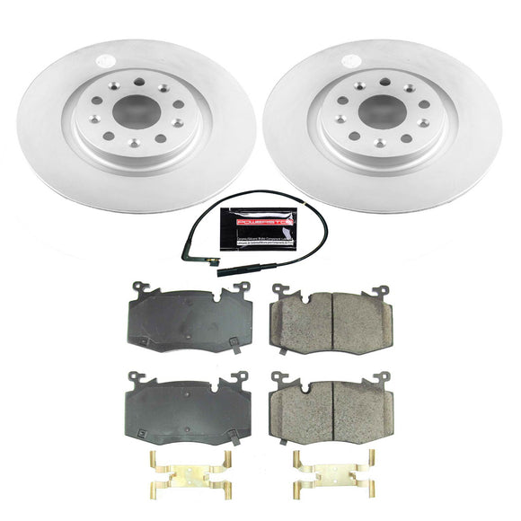 PowerStop Genuine Geomet Coated Rotor and Low-Dust Ceramic Brake Pad Kit