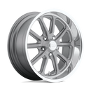 18X7 US Mag U111 Rambler Textured Gray W/ Diamond Cut Lip 5x120.65 ET1 Wheel Rim