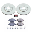 PowerStop Genuine Geomet Coated Rotor and Low-Dust Ceramic Brake Pad Kit