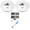 Genuine Geomet Coated Rotor and Carbon-Fiber Ceramic Brake Pad Kit