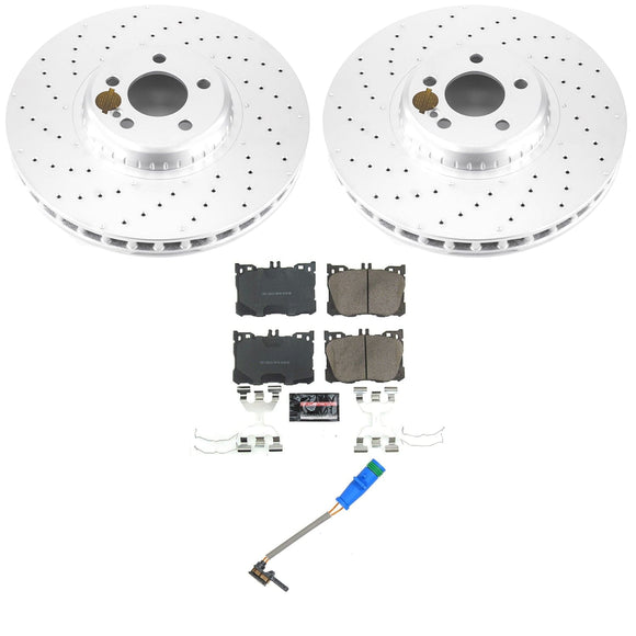 Genuine Geomet Coated Rotor and Carbon-Fiber Ceramic Brake Pad Kit