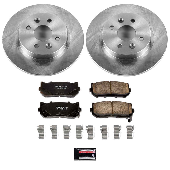 PowerStop OE Stock Replacement Low-Dust Ceramic Brake Pad and Rotor Kit