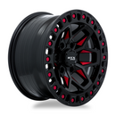 20x9 RTX Zion Black Milled Red 5x127 ET-15 wheel/rim-6