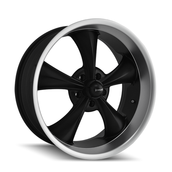 18x8 Ridler Style 695 Black Wheel/Rim 5x120.7 5-120.7 5x4.75 18-8 ET0