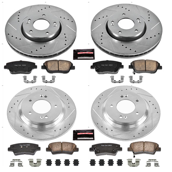 PowerStop Z23 Daily Driver Carbon-Fiber Ceramic Brake Pad and Drilled & Slotted