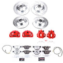PowerStop Z26 Street Performance Ceramic Brake Pad, Drilled Slotted Rotor, and C