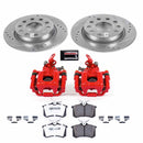 PowerStop Z26 Street Performance Ceramic Brake Pad, Drilled Slotted Rotor, and C
