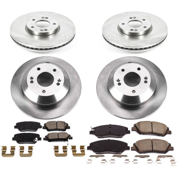 PowerStop OE Stock Replacement Low-Dust Ceramic Brake Pad and Rotor Kit
