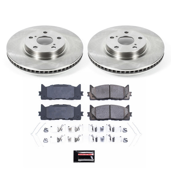 PowerStop OE Stock Replacement Low-Dust Ceramic Brake Pad and Rotor Kit