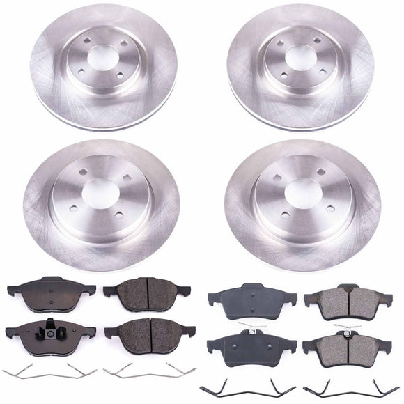 PowerStop OE Stock Replacement Low-Dust Ceramic Brake Pad and Rotor Kit