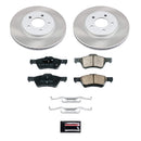 PowerStop Semi-Coated Rotor and Low-Dust Ceramic Brake Pad Kit