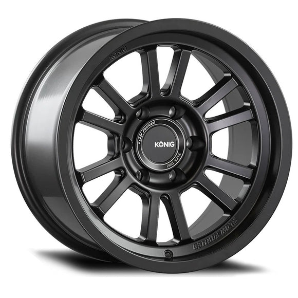 18x9 Konig HT1 Hyper Trail Matte Black 6x139.7 ET0 CB106.1 Wheel Rim