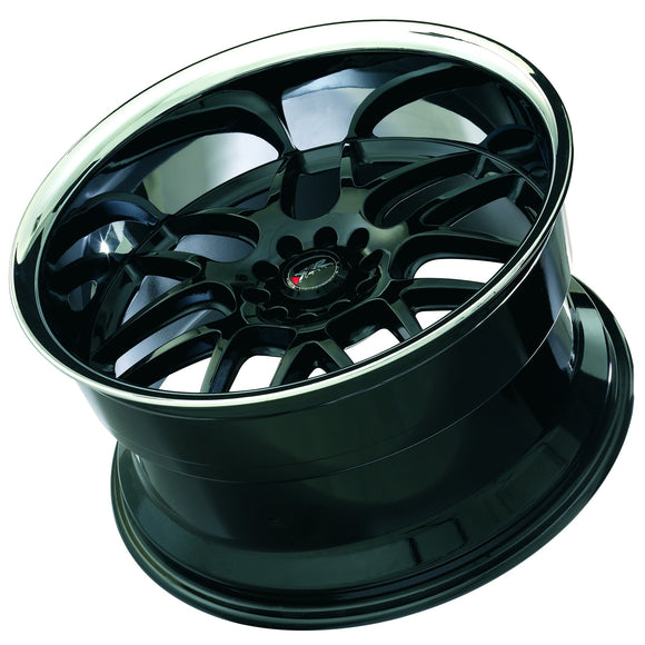18x9 XXR 526 Gloss Black with Stainless Steel Lip 5x114.3 5x4.5 ET25 CB73 Wheel