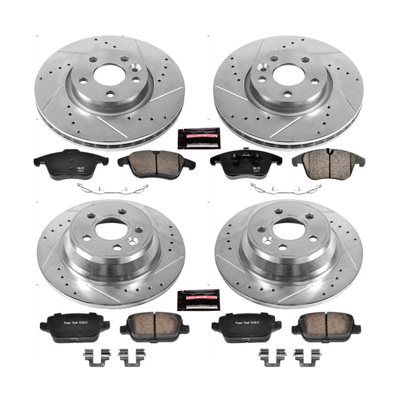 PowerStop Z23 Daily Driver Carbon-Fiber Ceramic Brake Pad and Drilled & Slotted
