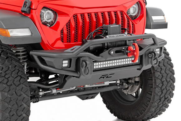 Rough Country Front Winch Bumper Tubular For For Jeep Gladiator Wrangler
