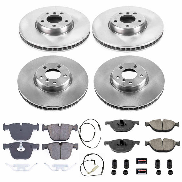 PowerStop OE Stock Replacement Low-Dust Ceramic Brake Pad and Rotor Kit