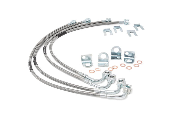 Rough Country Brake Lines 4-6" Lift For Jeep Wrangler JK 07-18