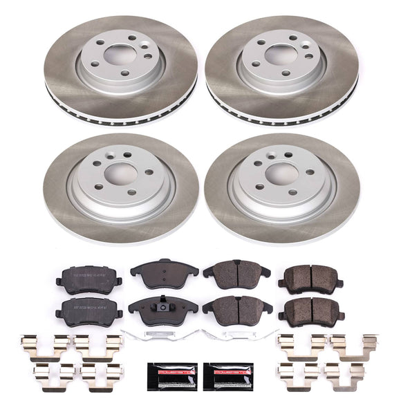 PowerStop Semi-Coated Rotor and Low-Dust Ceramic Brake Pad Kit