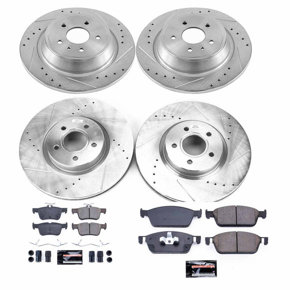 PowerStop Z23 Daily Driver Carbon-Fiber Ceramic Brake Pad and Drilled & Slotted