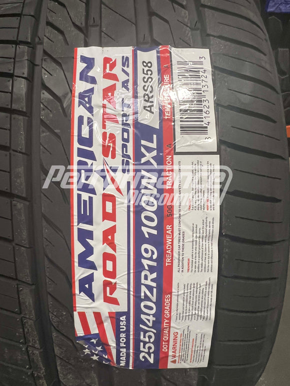 255/40ZR19 American Roadstar Sport A/S 100W BSW XL 255 40 19 2554019