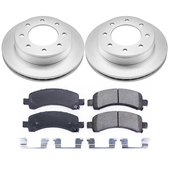 PowerStop Genuine Geomet Coated Rotor and Low-Dust Ceramic Brake Pad Kit