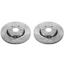 PowerStop Evolution Drilled Slotted Rotors Pair Front For Acura RDX