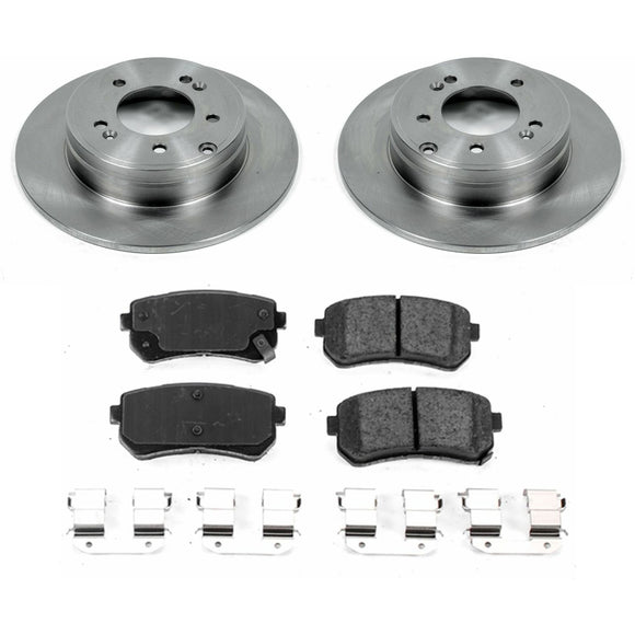 PowerStop OE Stock Replacement Low-Dust Ceramic Brake Pad and Rotor Kit