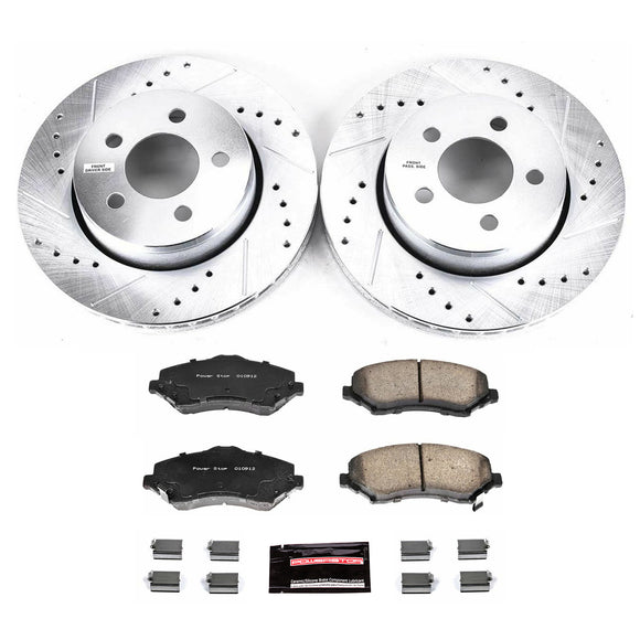 PowerStop Z23 Daily Driver Carbon-Fiber Ceramic Brake Pad and Drilled & Slotted