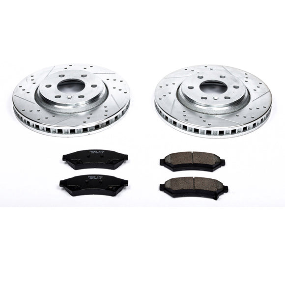 PowerStop Z23 Daily Driver Carbon-Fiber Ceramic Brake Pad and Drilled & Slotted