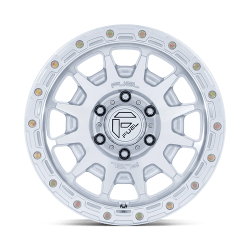 17x8.5 Fuel Off-Road FC884 Fortress Gloss Silver Machined Face 6x135 ET25 Wheel